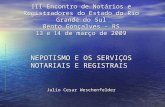 III Encontro de Notários e Registradores do Estado do Rio Grande do Sul Bento Gonçalves - RS 13 e 14 de março de 2009 NEPOTISMO E OS SERVIÇOS NOTARIAIS.