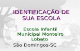 IDENTIFICAÇÃO DE SUA ESCOLA Escola Infantil Municipal Monteiro Lobato São Domingos-SC.