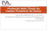 Termo de Referência nº. 01/2011 EFICIÊNCIA ENERGÉTICA E USO SUSTENTÁVEL DA CAATINGA Fundo Caixa Econômica Eficiência Energética e Produção Mais Limpa da.
