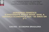EAD365 - ECONOMIA BRASILEIRA. ENERGIA 43,4% do investimento, em 5 metas: Energia elétrica;Energia elétrica; Energia nuclear;Energia nuclear;