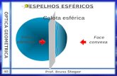 ÓPTICA GEOMÉTRICA Prof. Bruno Steger 40 ESPELHOS ESFÉRICOS Face côncava Face convexa Calota esférica.