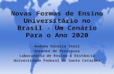 Novas Formas de Ensino Universitário no Brasil - Um Cenário Para o Ano 2020 Andréa Valéria Steil Gerente de Processos Laboratório de Ensino a Distância.