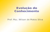 Prof. Msc. Wilson de Matos Silva Evolução do Conhecimento.