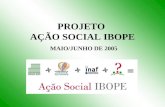 PROJETO AÇÃO SOCIAL IBOPE MAIO/JUNHO DE 2005. 2 ELABORAÇÃO DE QUESTIONÁRIO ESTRUTURADO PARA PESQUISA QUANTITATIVA.
