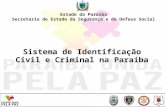 Sistema de Identificação Civil e Criminal na Paraíba.