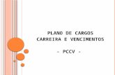 PLANO DE CARGOS CARREIRA E VENCIMENTOS - PCCV -. PLANO DE CARGOS CARREIRA E VENCIMENTOS - PCCV - É uma ferramenta que possibilita aos servidores EFETIVOS.