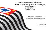 Documentos Fiscais Eletrônicos para o Varejo Paulista SAT-CF-e 27/06/2013 Marcelo Fernandez Supervisor de Fiscalização.