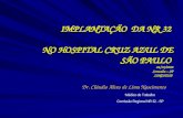 IMPLANTAÇÃO DA NR 32 NO HOSPITAL CRUZ AZUL DE SÃO PAULO 24/10/2009 Sorocaba – SP SINDHOSP -Médico do Trabalho Comissão Regional NR 32 - SP Dr. Cláudio.