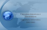 Circuitos Eléctricos e Electrónicos Engenharia Informática 2002/2003.