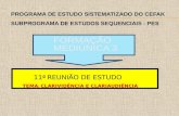PROGRAMA DE ESTUDO SISTEMATIZADO DO CEFAK SUBPROGRAMA DE ESTUDOS SEQUENCIAIS - PES 11ª REUNIÃO DE ESTUDO TEMA : CLARIVIDÊNCIA E CLARIAUDIÊNCIA 1.