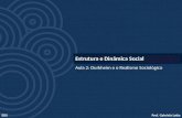 Prof. Gabriela LottaEDS Aula 2: Durkheim e o Realismo Sociológico Estrutura e Dinâmica Social.