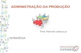 ADMINISTRAÇÃO DA PRODUÇÃO Prof. Marcelo Lisboa Luz - ESTRATÉGIA.
