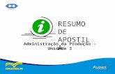 Administração da Produção – Unidade 3 RESUMO DE APOSTILA.