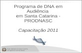 Programa de DNA em Audiência em Santa Catarina - PRODNASC Capacitação 2011.