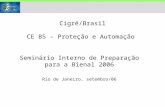 Cigré/Brasil CE B5 – Proteção e Automação Seminário Interno de Preparação para a Bienal 2006 Rio de Janeiro, setembro/06.