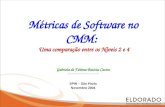Métricas de Software no CMM: Uma comparação entre os Níveis 2 e 4 Gabriela de Fátima Batista Castro gabriela.batista@eldorado.org.br SPIN – São Paulo Novembro.