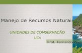 Manejo de Recursos Naturais UNIDADES DE CONSERVAÇÃO UCs Prof. Fernando Pires.