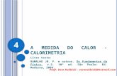 A M EDIDA DO C ALOR - C ALORIMETRIA Livro texto: RAMALHO JR. F. e outros. Os Fundamentos da Física. v.2. 10ª ed. São Paulo: Ed. Moderna, 2009. Prof a.