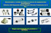 Manutenções e vendas de todas as marcas de equipamentos pneumáticos: Cilindros ISO-Especiais-Garras-Pinças-Válvulas-Tratamento de Ar Etc... Segue apresentação.