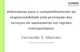 Alternativas para o compartilhamento da responsabilidade pela prestação dos serviços de saneamento em regiões metropolitanas Fernando S. Marcato São Paulo,