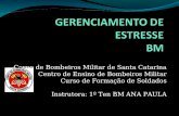 Corpo de Bombeiros Militar de Santa Catarina Centro de Ensino de Bombeiros Militar Curso de Formação de Soldados Instrutora: 1º Ten BM ANA PAULA.