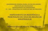 MAPEAMENTO DA RESISTÊNCIA A PENETRAÇÃO DO SOLO NA REGIÃO DE SEROPÉDICA-RJ Professor: Carlos Alberto Alves Varella.