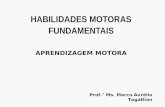 Prof.° Ms. Marco Aurélio Togatlian HABILIDADES MOTORAS FUNDAMENTAIS APRENDIZAGEM MOTORA.