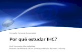Por quê estudar IHC? Profª Josemeire Machado Dias. Baseada na oficina de IHC da professora Heloísa Rocha da Unicamp Interação Humano-Computador.