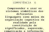 COMPETÊNCIA 6 Compreender e usar os sistemas simbólicos das diferentes linguagens como meios de organização cognitiva da realidade pela constituição de.
