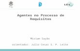 Agentes no Processo de Requisitos Miriam Sayão orientador: Julio Cesar S. P. Leite.
