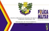 POLÍCIA MILITAR DO ESTADO DE MATO GROSSO COMANDO REGIONAL VIII PROGRAMA DE POLICIAMENTO CHOQUE DE ORDEM 2012 2012.