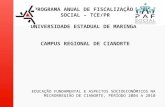 PROGRAMA ANUAL DE FISCALIZAÇÃO SOCIAL – TCE/PR UNIVERSIDADE ESTADUAL DE MARINGÁ CAMPUS REGIONAL DE CIANORTE.