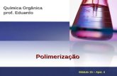 Química Orgânica prof. Eduardo Polimerização Módulo 15 – Apst. 4.