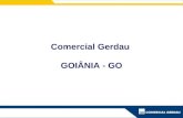 Comercial Gerdau GOIÂNIA - GO. Fachada Completa – OPÇÃO 01 Galpão de 120 x 9 m – Testeira H3M2 de 33,3 x 2,6 m Escritório – 55 x 1,55 m – Testeira H1M4.