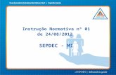 Instrução Normativa nº 01 de 24/08/2012 SEPDEC - MI.