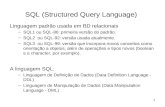1 SQL (Structured Query Language) Linguagem padrão usada em BD relacionais –SQL1 ou SQL-86: primeira versão do padrão. –SQL2 ou SQL-92: versão usada atualmente.