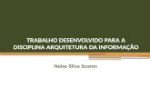 TRABALHO DESENVOLVIDO PARA A DISCIPLINA ARQUITETURA DA INFORMAÇÃO Neise Silva Soares.