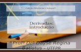 Cálculo Diferencial e Integral I Profª Drª Dayse Regina Batistus - UTFPR Derivadas: introdução.