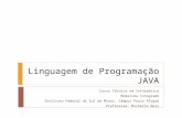 Linguagem de Programação JAVA Curso Técnico em Informática Modalida Integrado Instituto Federal do Sul de Minas, Câmpus Pouso Alegre Professora: Michelle.