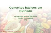 Dr a Natália Brandão - NUTRICIONISTA Conceitos básicos em Nutrição Professora Mestre Elis Fatel Curso: Fisioterapia FAP Material elaborado por: