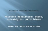 Política Brasileira: ações, estratégias, prioridades Profa. Dra. Maria José de O. Lima.