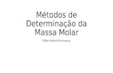 Métodos de Determinação da Massa Molar Fábio Herbst Florenzano.