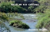 BACIA DO RIO CAPIVARI Novembro de 2004. Bacia do Rio Capivari Área de drenagem: 1655 km²; Nascente: Município de Jundiaí; Foz: Município de Tietê; rio.
