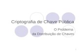 1 Criptografia de Chave Pública O Problema da Distribuição de Chaves.