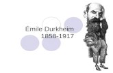 Émile Durkheim 1858-1917. Epistemologia Antes de criar propriamente o seu método sociológico, Durkheim tinha que defrontar-se com duas questões: 1.Como.
