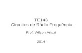 TE143 Circuitos de Rádio Frequência Prof. Wilson Artuzi 2014.