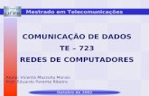 Mestrado em Telecomunicações COMUNICAÇÃO DE DADOS TE – 723 REDES DE COMPUTADORES Aluno: Vicente Mazzolla Morais Prof: Eduardo Parente Ribeiro Outubro de.