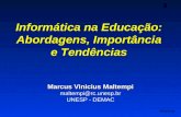 1 MMaltempi Informática na Educação: Abordagens, Importância e Tendências Marcus Vinicius Maltempi maltempi@rc.unesp.br UNESP - DEMAC.