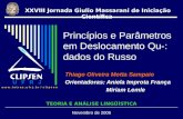 Princípios e Parâmetros em Deslocamento Qu-: dados do Russo Thiago Oliveira Motta Sampaio Orientadoras: Aniela Improta França Miriam Lemle XXVIII Jornada.