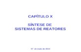 CAPÍTULO X SÍNTESE DE SISTEMAS DE REATORES 07 de maio de 2014.